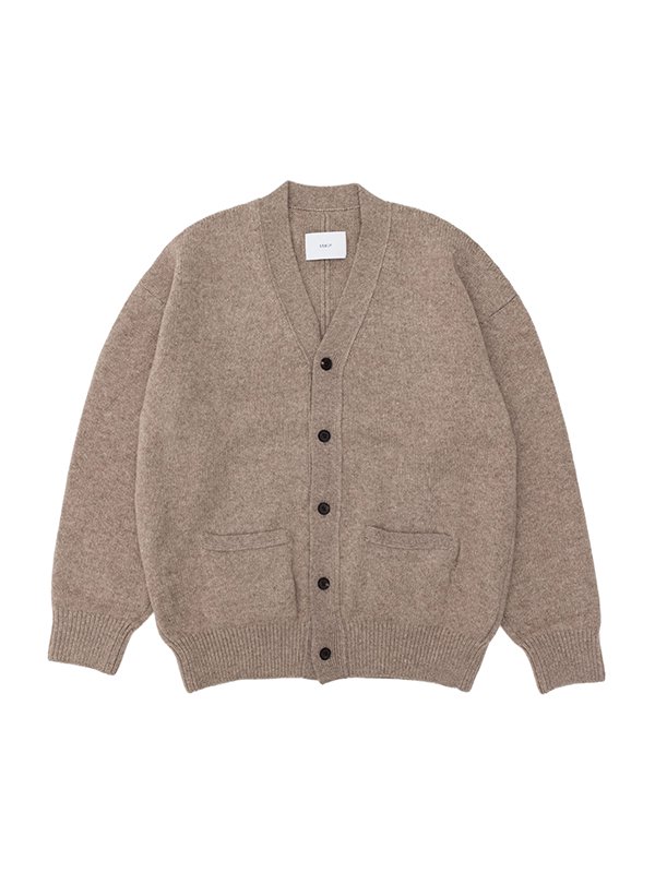 EX FINE LAMBS KNIT CARDIGAN-エックスファインラムニットカーディガン