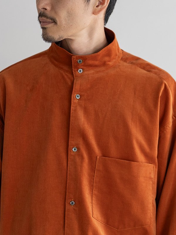 Survin Corduroy Stand Collar Shirt-スビンコーデュロイカラーシャツ