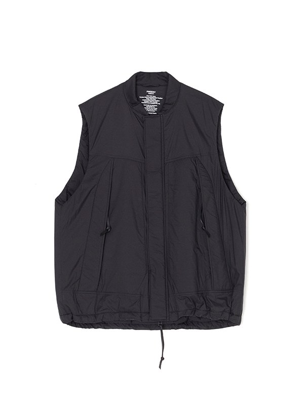 Nylon rip padding vest-ナイロンリップパディングベスト-PHEENY