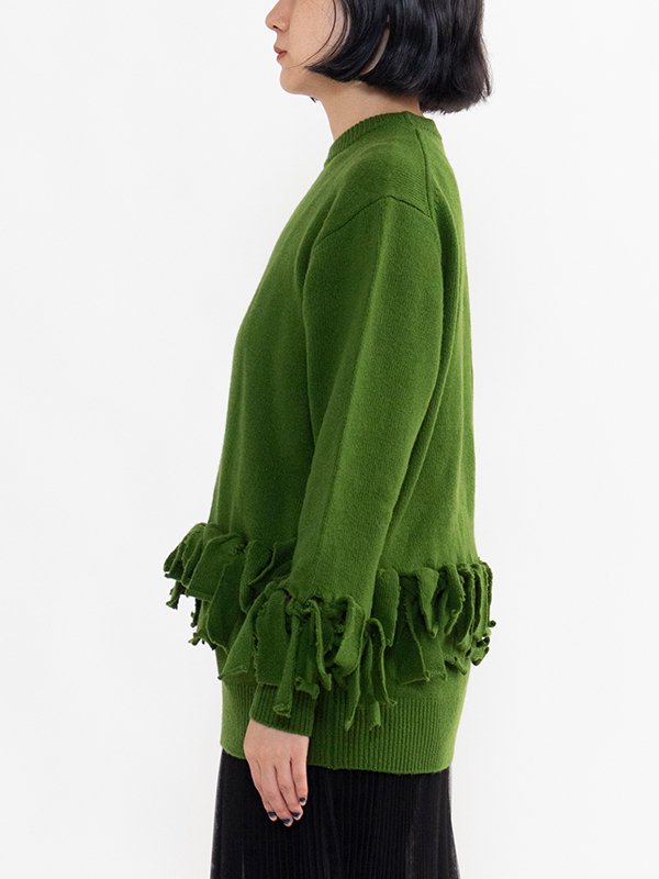 Fringe knit pullover-フリンジニットプルオーバー-TOGA TOO