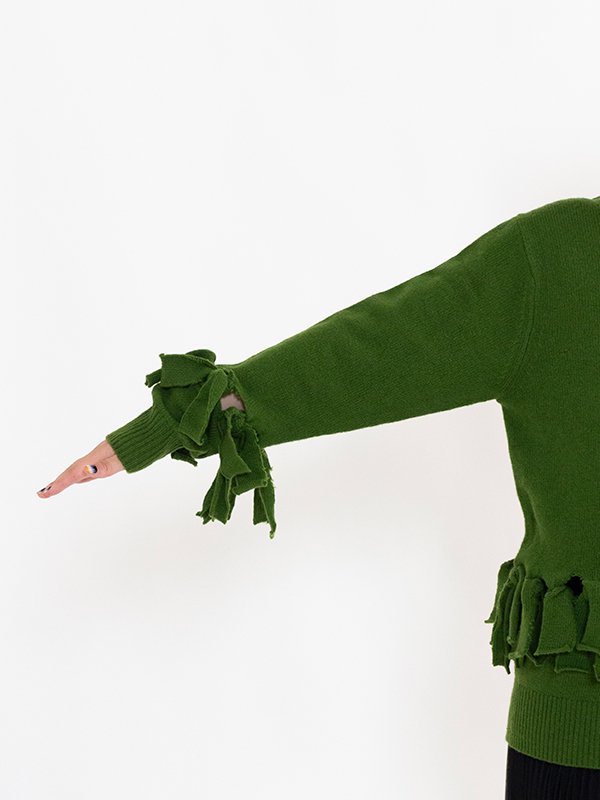 Fringe knit pullover-フリンジニットプルオーバー-TOGA TOO 