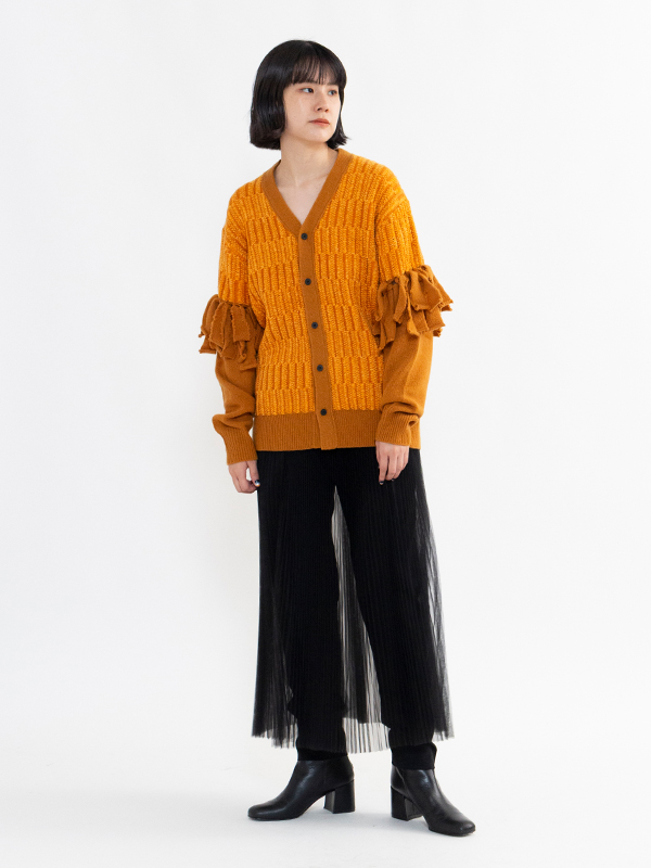 Fringe knit cardigan-フリンジニットカーディガン-TOGA PULLA ...