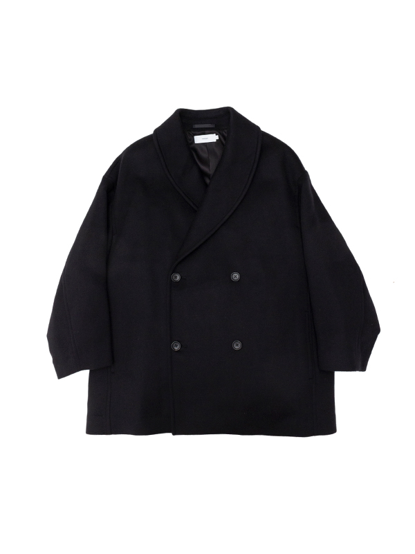 Light Melton Melton Shawl Collar Coat-ライトメルトンシャウール