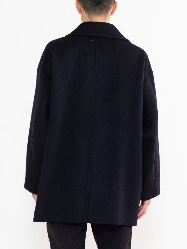 Light Melton Melton Shawl Collar Coat-ライトメルトンシャウール