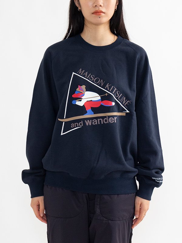 Cotton sweat shirt-コットンスウェットシャツ-and wander（アンド