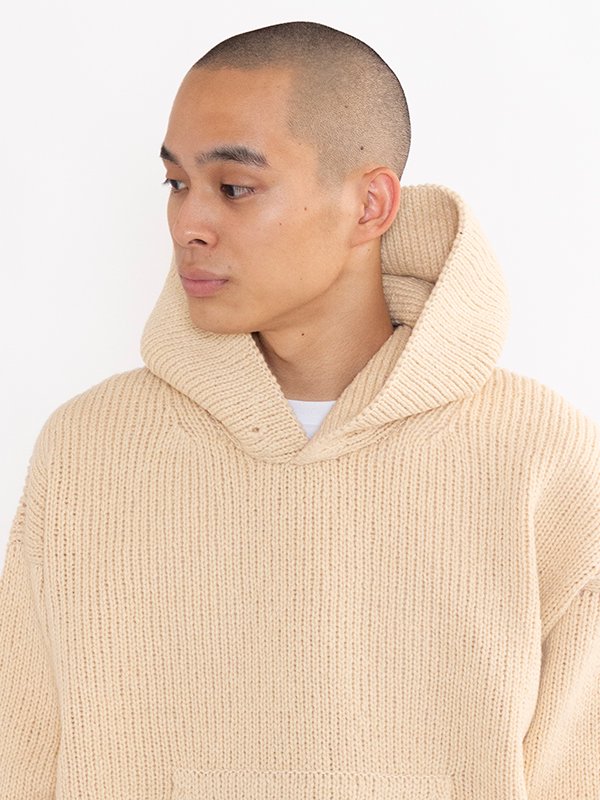 AMPLUS SB KNIT HOODIE P.O.-アンプラスSBニットフーディープル