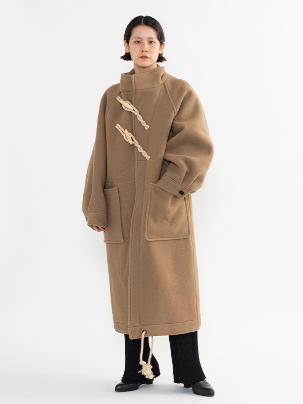 DOUBLE FACE DUFFLE COAT-ダブルフェイスダッフルコート-HYKE（ハイク