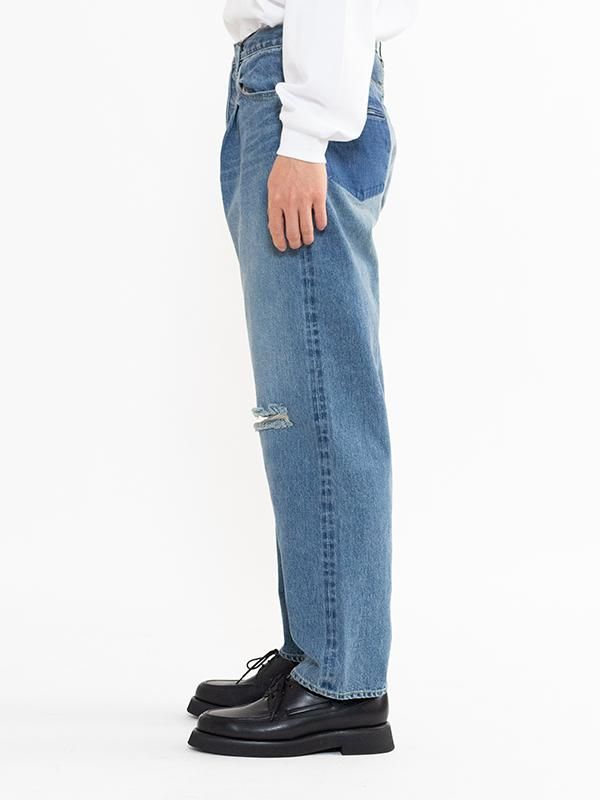 VINTAGE REPRODUCTION DAMEGE DENIM JEANS-ビンテージリプロダクション