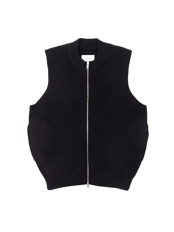 OVERSIZED DRIIVERS KNIT ZIP VEST-オーバーサイズドライバーズニット 