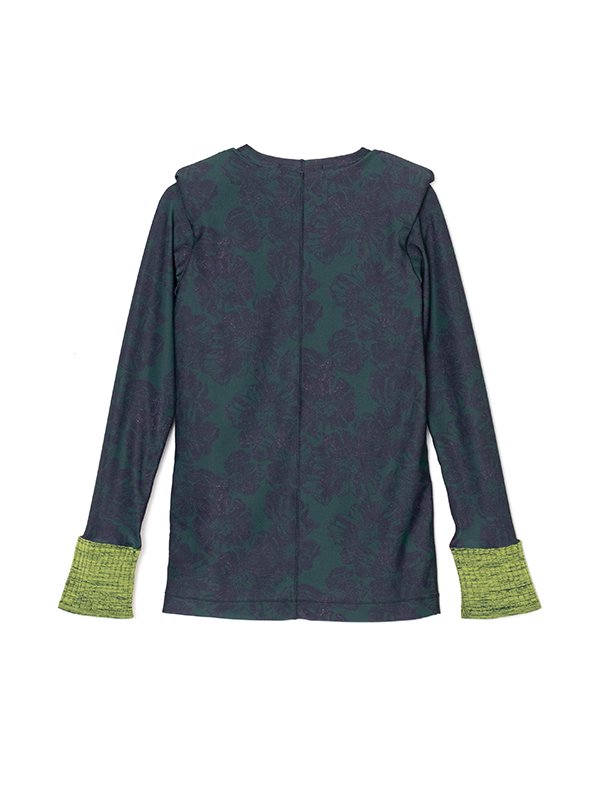 Tricot print long sleeve-トリコットプリントロングスリーブ-TOGA 