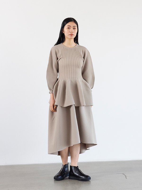 POTTERY ROUNDED HEM SKIRT-ポタリーラウンドヘムスカート-CFCL