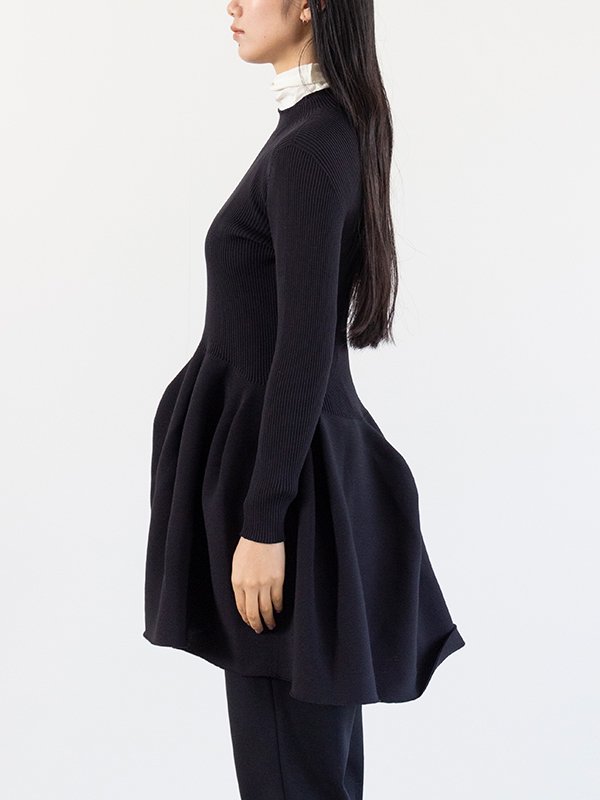 POTTERY LONG SLEEVE MINI DRESS-ポタリーロングスリーブミニドレス 