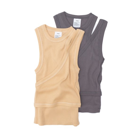 HYKE DOUBLE SHOULDER TANK TOP タンクトップ DOUBLE SHOULDER TANK TOP-ダブルショルダータンクトップ-HYKE