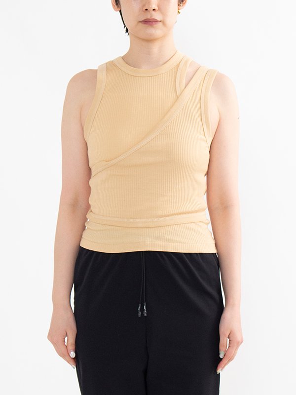 DOUBLE SHOULDER TANK TOP-ダブルショルダータンクトップ-HYKE（ハイク）通販| st company