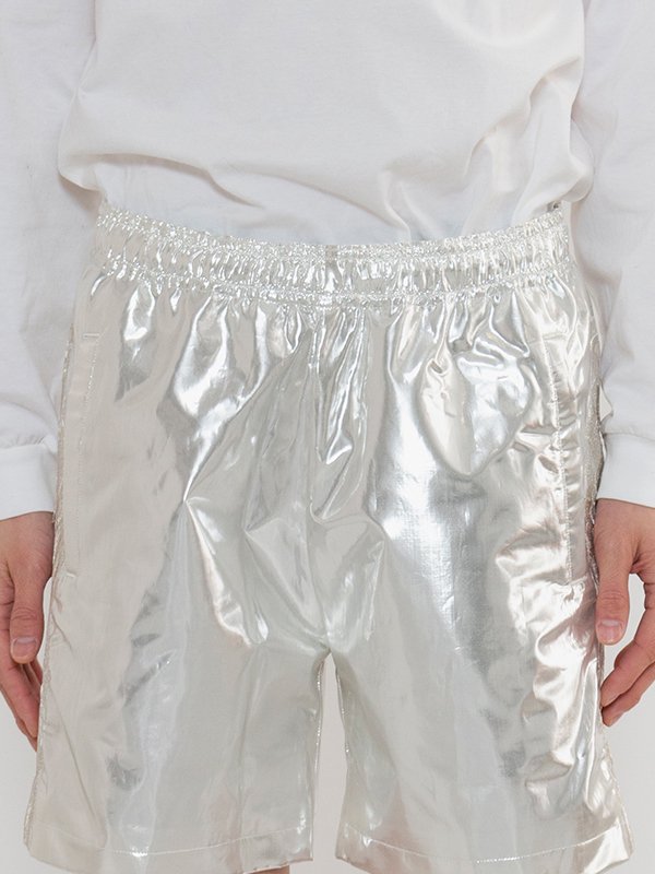 SILVER LAME EMBROIDERY SHORT PANTS-シルバーラメエンブロイダリー ...