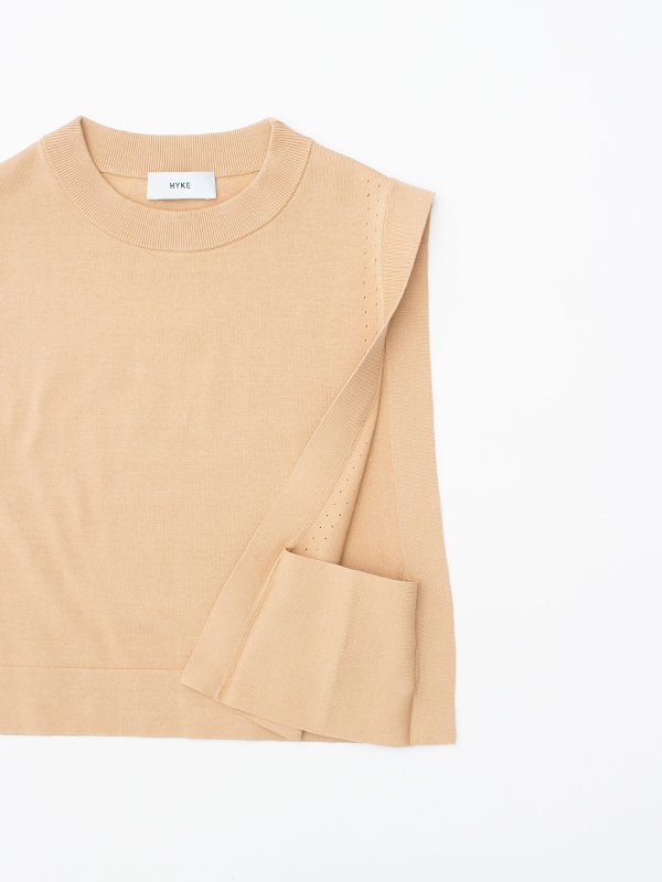 CROPPED TOP SWEATER-クロップドトップセーター-HYKE（ハイク）通販| st company