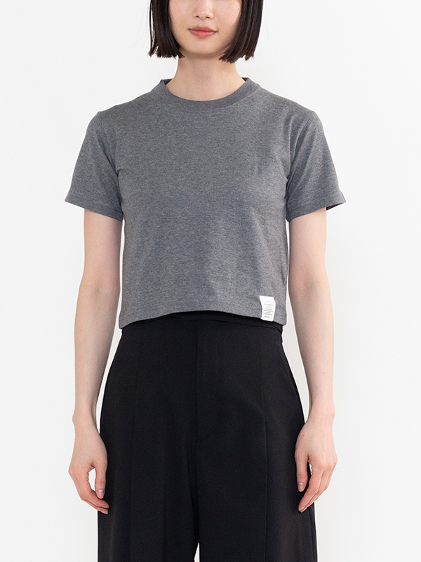 CROPPED SHORT-SLV TEE (5.6OZ)-クロップショートスリーブTEE-HYKE 