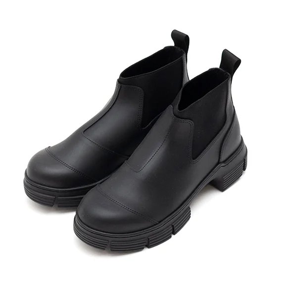 Recycled rubber crop city boot-リサイクルラバークロップシティーブーツ-GANNI（ガニー）通販｜st company