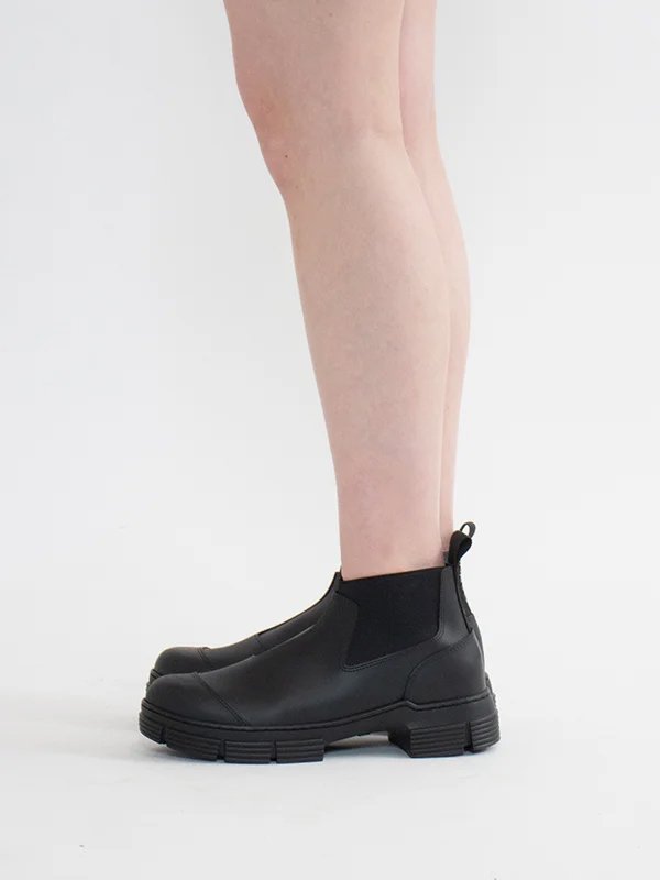 Recycled rubber crop city boot-リサイクルラバークロップシティーブーツ-GANNI（ガニー）通販｜st company