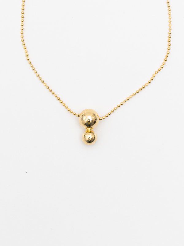 BALL CHAIN NECKLACE(GOLD)-ボールチェーンネックレス(ゴールド)-HYKE（ハイク）通販| st company