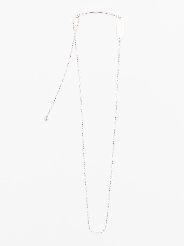 BALL CHAIN NECKLACE LONG(SILVER)-ボールチェーンネックレスロング