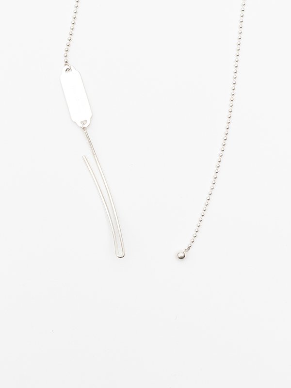 BALL CHAIN NECKLACE LONG(SILVER)-ボールチェーンネックレスロング(シルバー)-HYKE（ハイク）通販| st  company