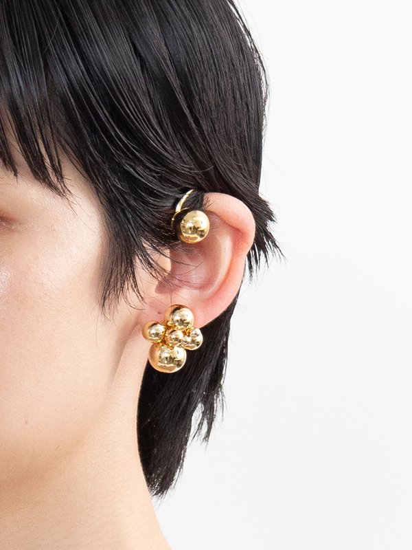 MULTI BALL EAR CUFF (GOLD)-マルチボールイヤーカフ(ゴールド)-HYKE（ハイク）通販| st company