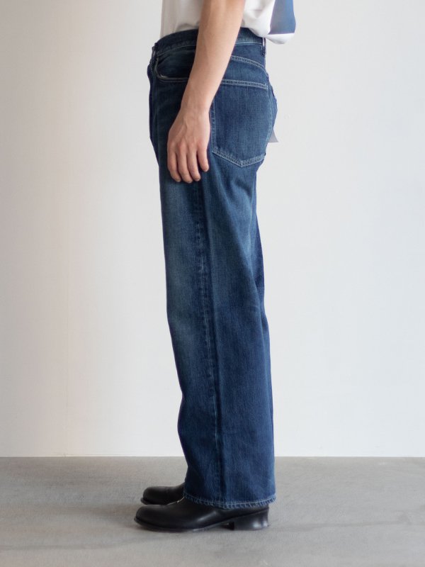 Selvage Denim Five Pocket Wide Straight  Pants-セルビッチデニムファイブポケットワイドストレートパンツ-Graphpaper（グラフペーパー）通販| stcompany