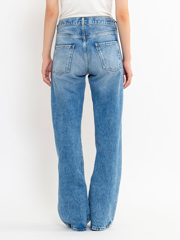 Straight jeans contrast pocket-ストレートジーンズ Straight jeans contrast pocket-ストレートジーンズ