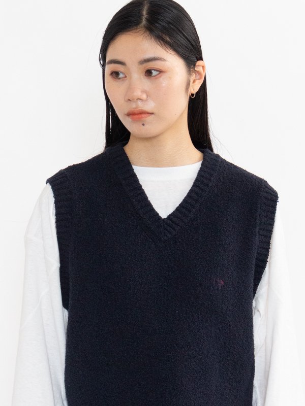 Loop yarn knit vest-ループヤーンニットベスト-PHEENY（フィーニー