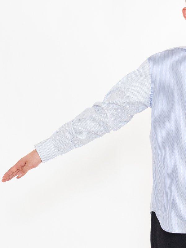 Cotton Striped Shirt-コットンストライプシャツ-COMME des GARCONS 