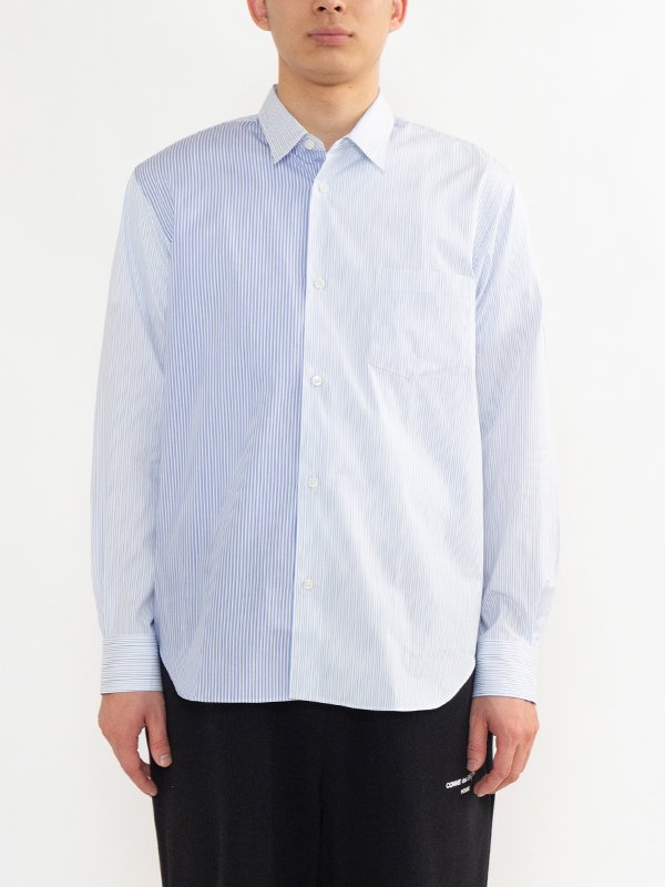 Cotton Striped Shirt-コットンストライプシャツ-COMME des GARCONS 