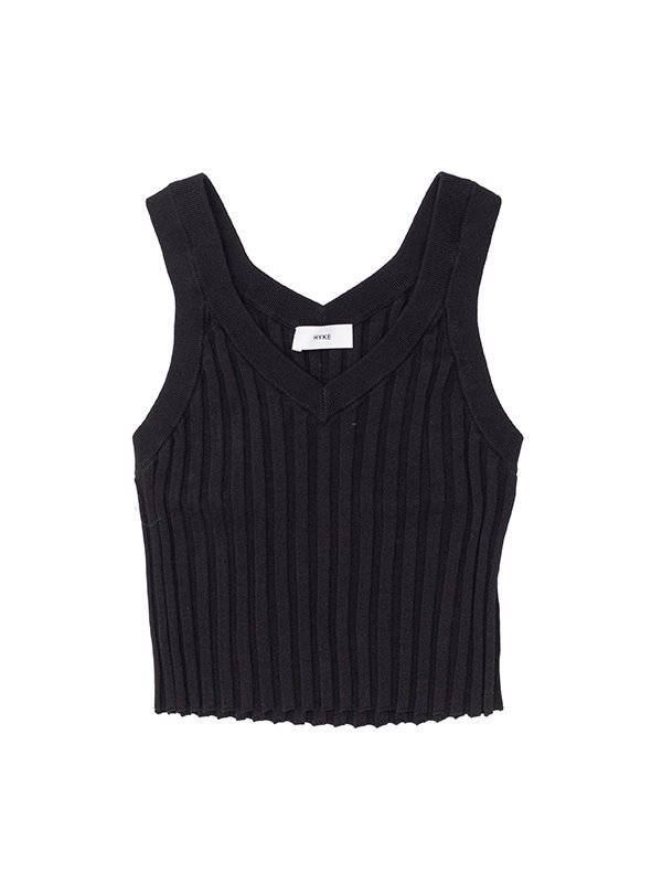 WIDE RIBBED SWEATER BUSTIER TOP-ワイドリブセータービスチェトップ 