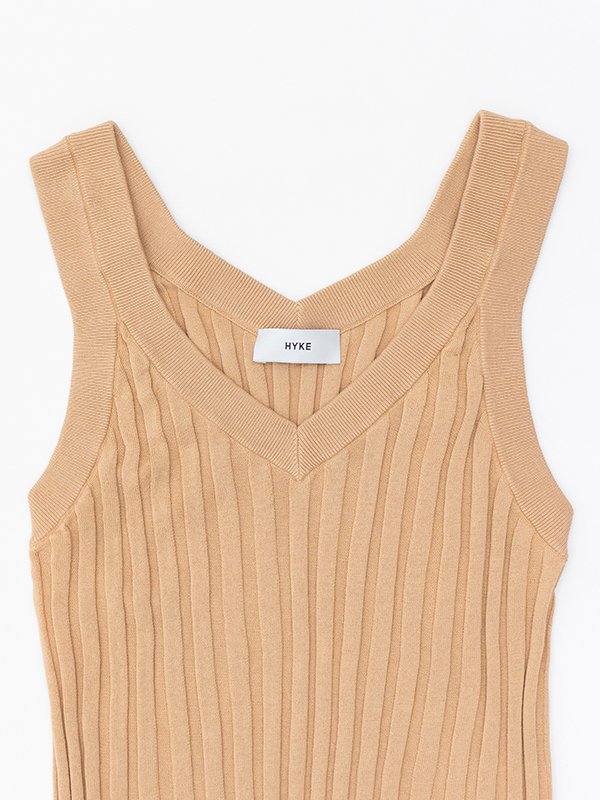 WIDE RIBBED SWEATER BUSTIER TOP-ワイドリブセータービスチェトップ-HYKE（ハイク）通販| st company