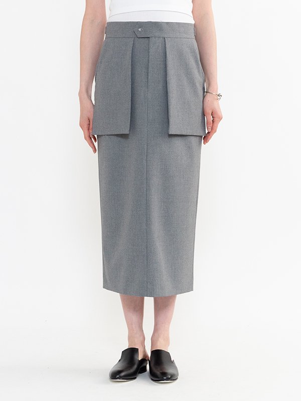 STRETCH MIDI SKIRT-ストレッチミディスカート-HYKE（ハイク）通販| st company