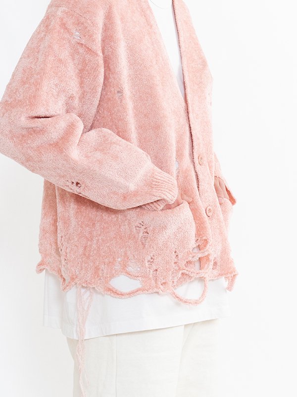 SILK VELOUR CARDIGAN-シルクベロアカーディガン-doublet（ダブレット 