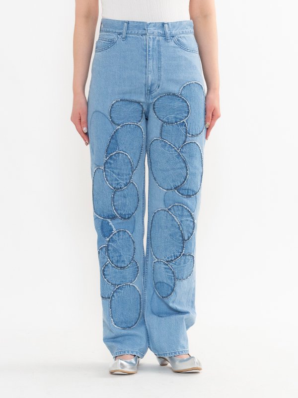 Scaled patchwork jeans-スケールパッチワークジーンズ-COSMIC WONDER（コズミックワンダー）通販| st company