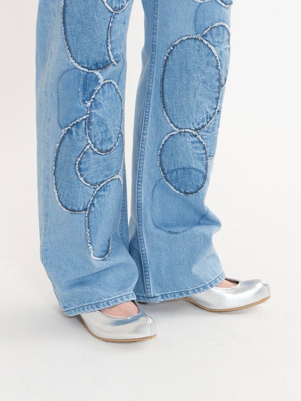 Scaled patchwork jeans-スケールパッチワークジーンズ-COSMIC WONDER（コズミックワンダー）通販| st company