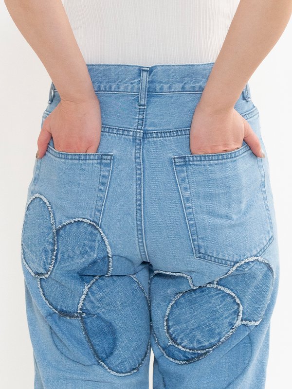 Scaled patchwork jeans-スケールパッチワークジーンズ-COSMIC WONDER ...