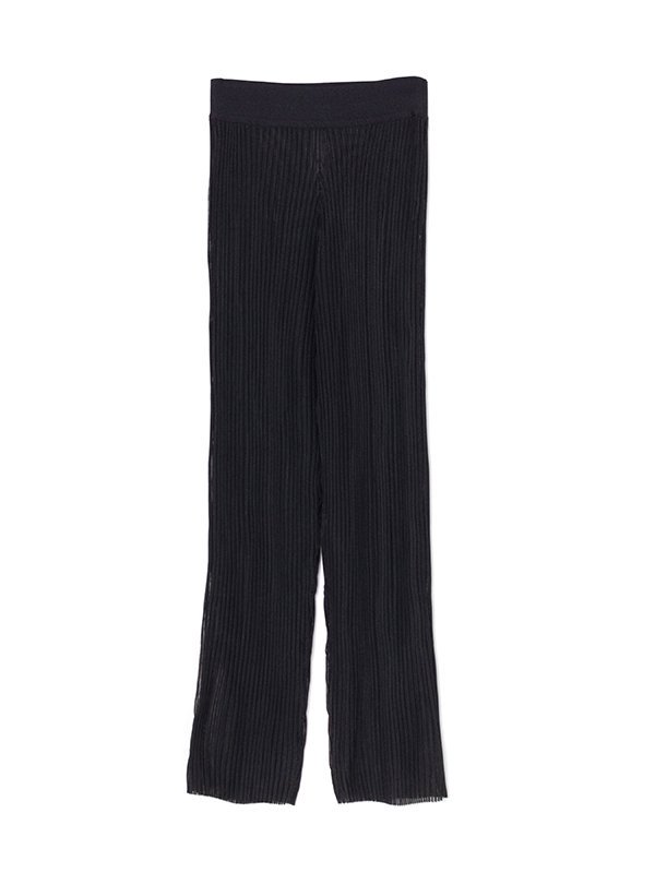 SHEER WIDE RIBBED SWEATER PANTS-シアーワイドリブセーターパンツ-HYKE（ハイク）通販| st company