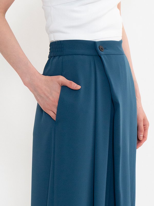 SATIN WIDE LEG PANTS-サテンワイドレグパンツ-HYKE（ハイク）通販| st