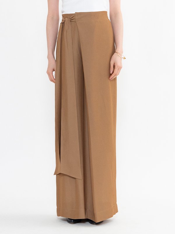 SHEER TWILL WIDE LEG PANTS-シアーツイルワイドレグパンツ-HYKE（ハイク）通販| st company