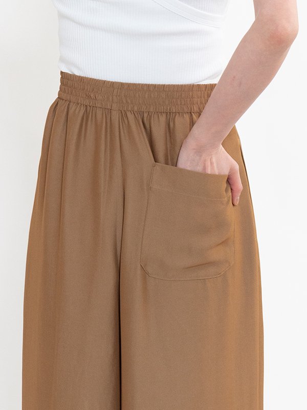 SHEER TWILL WIDE LEG PANTS-シアーツイルワイドレグパンツ-HYKE