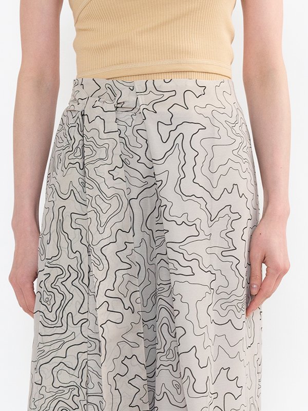 CONTOUR LINE WIDE LEG PANTS-コンターラインワイドレグパンツ