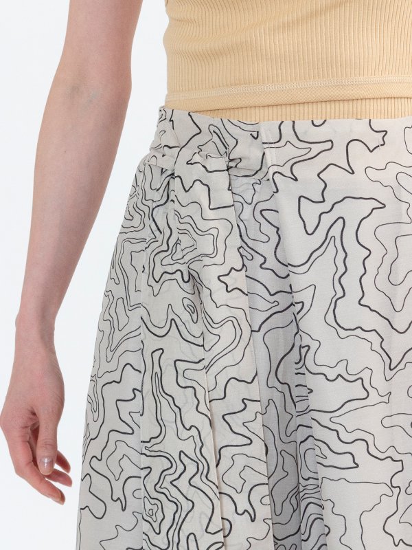 CONTOUR LINE WIDE LEG PANTS-コンターラインワイドレグパンツ