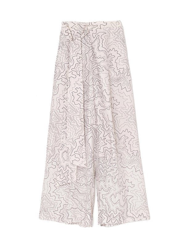 CONTOUR LINE WIDE LEG PANTS-コンターラインワイドレグパンツ