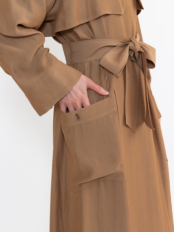 SHEER TWILL TRENCH COAT-シアーツイルトレンチコート-HYKE（ハイク 