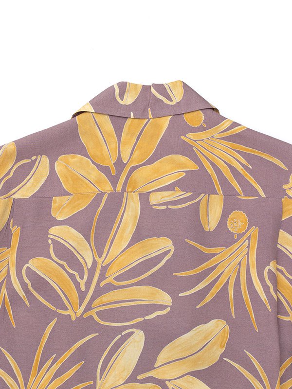 Rayon botanical print s/s shirt-レーヨンボタニカルプリントショート 