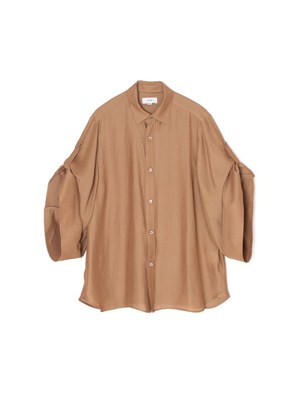 SHEER TWILL BELL-SLEEVE SHIRT-シアーツイルベルスリーブシャツ-HYKE（ハイク）通販| st company