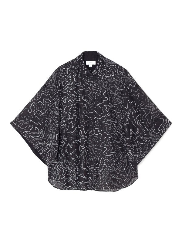 CONTOUR LINE BELL-SLEEVE SHIRT-コンツアーラインベルスリーブシャツ